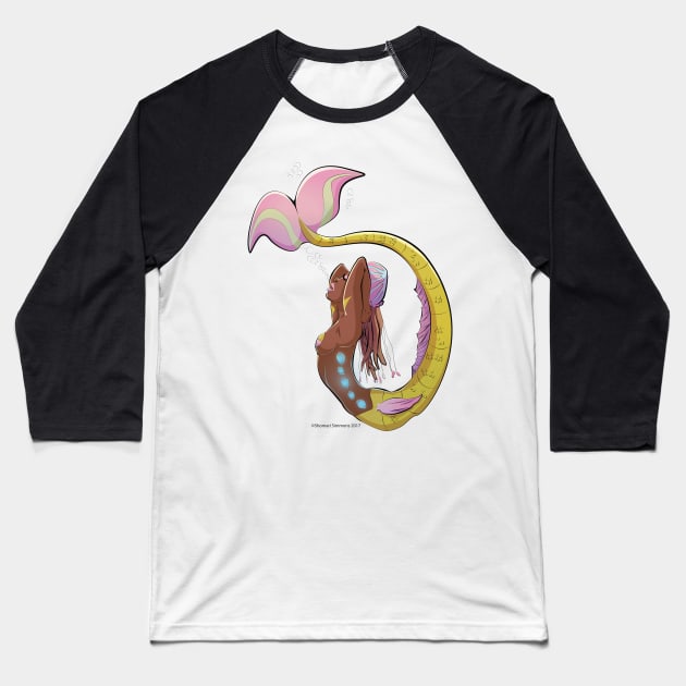 Mermaid Exhale Baseball T-Shirt by illykid